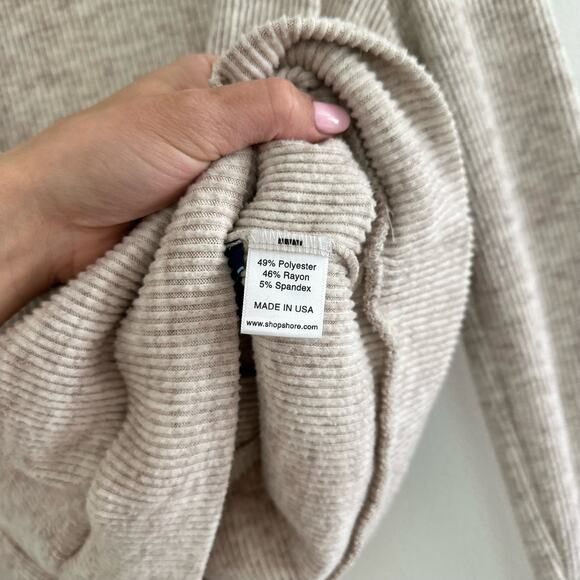 Shore Ribbed Knit Faux Wrap Sweater Cream S - Picture 6 of 9